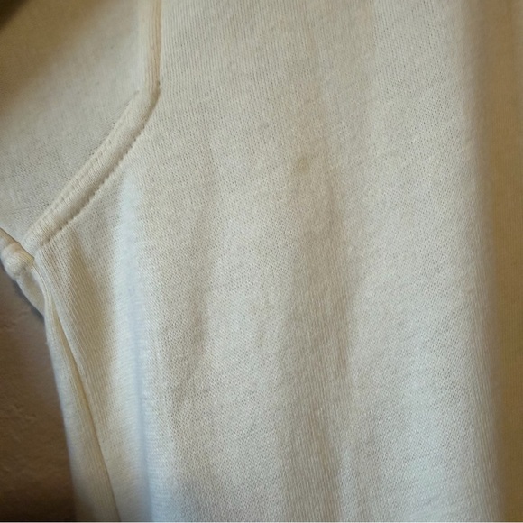 Basic Editions, Women’s Ivory Pockets Button Up V Neck Cardigan, Size L - Picture 6 of 6